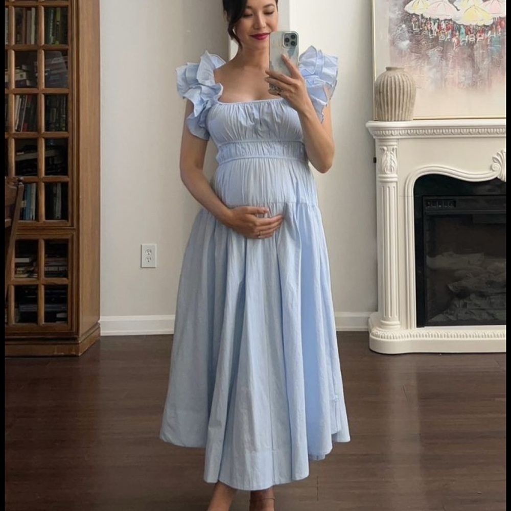 Petal & Pup Linda Midi Dress in Blue Stripe - Medium - Picture 2 of 8